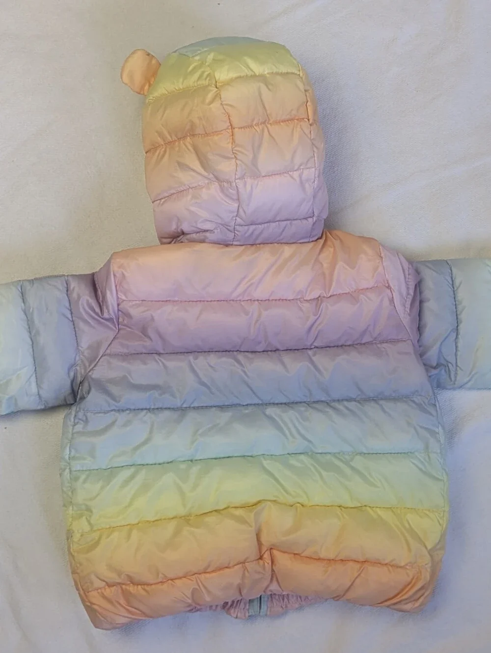 Infant Gap Rainbow Puffer Coat 6-12 Months